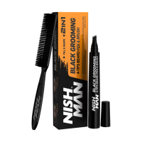 NISHMAN 2 in 1 Beard Pen & Beard Brush