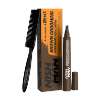NISHMAN 2 in 1 Beard Pen & Beard Brush