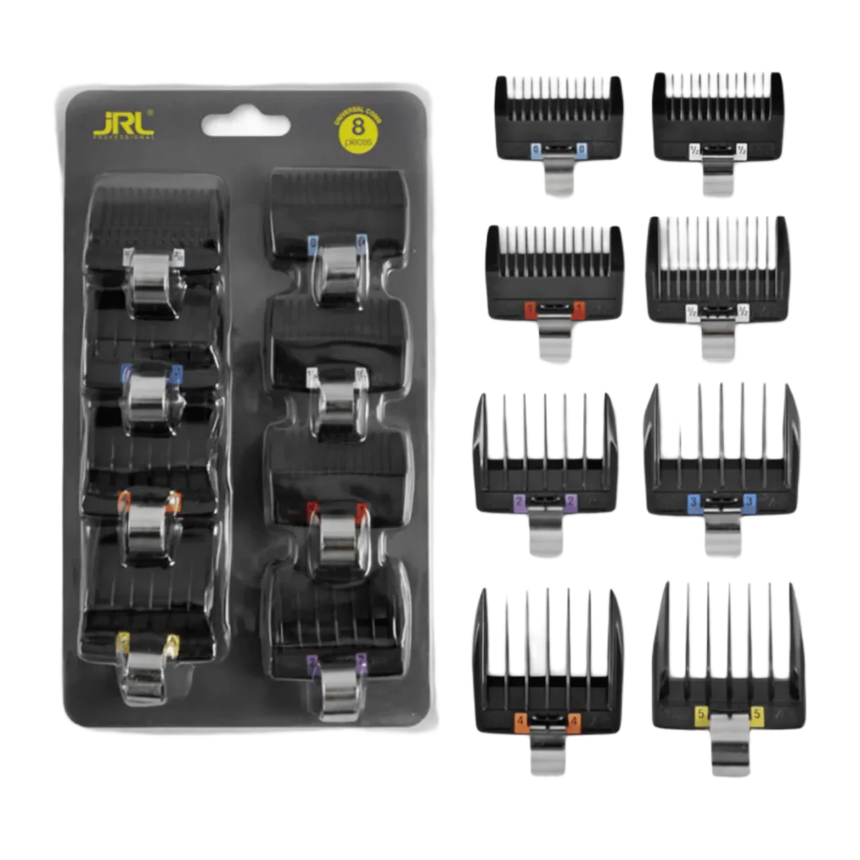 JRL Clipper Aufsteckkämme Set 8 Stk.