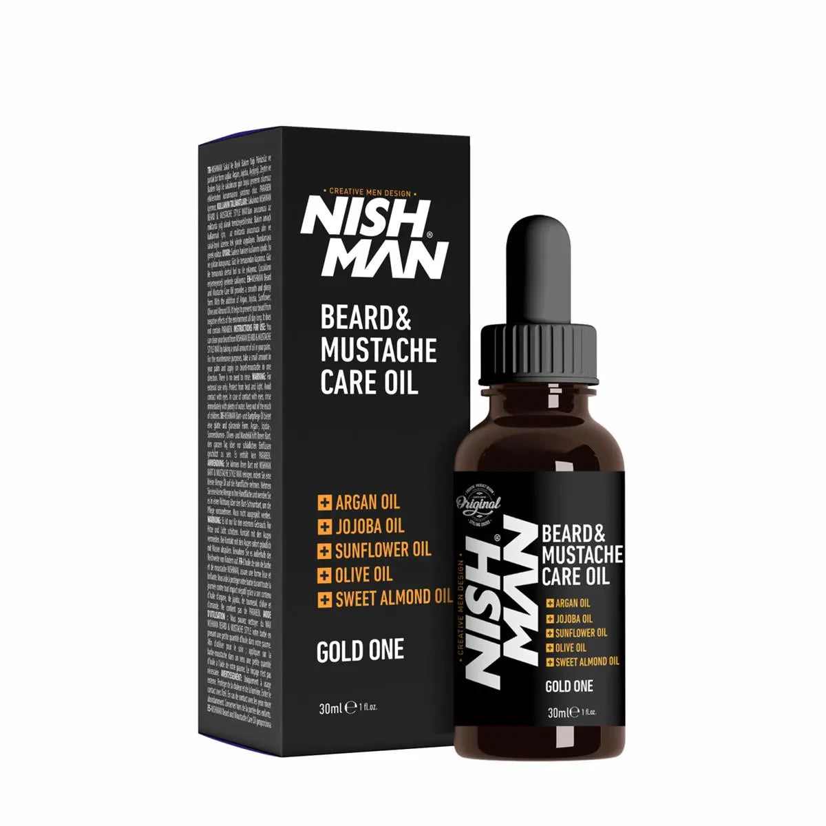 NISHMAN Bartöl mit Argan und Jojoba Öl 30ml