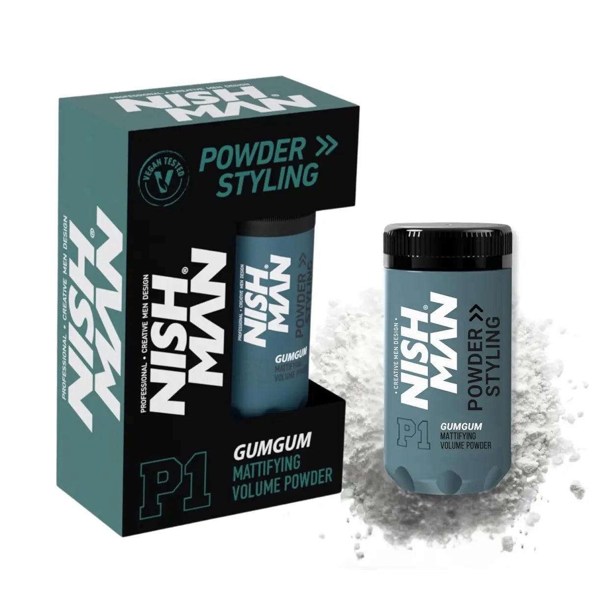 NISHMAN P1 Volume Powder Mattifying 20 g – Gum Gum Blau
