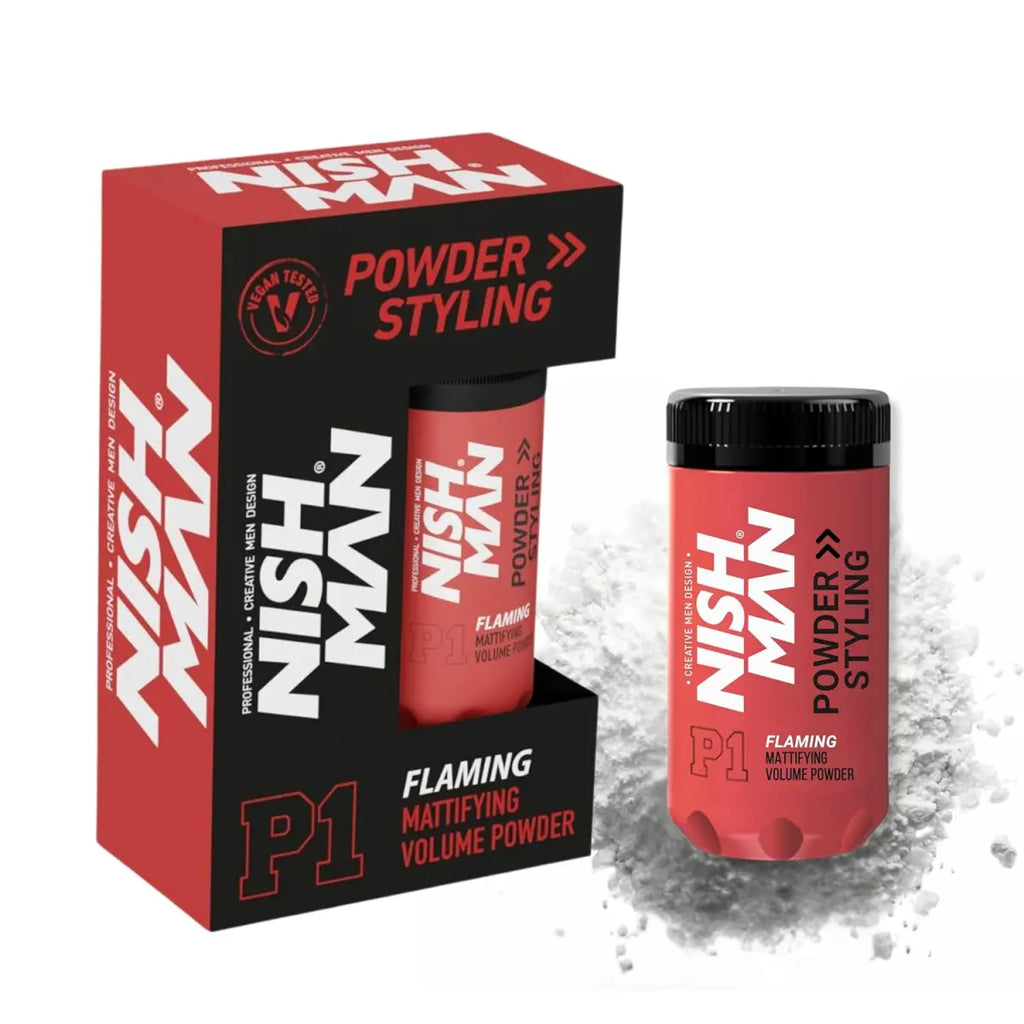 NISHMAN P1 Volume Powder Mattifying 20 g – Flaming Rot