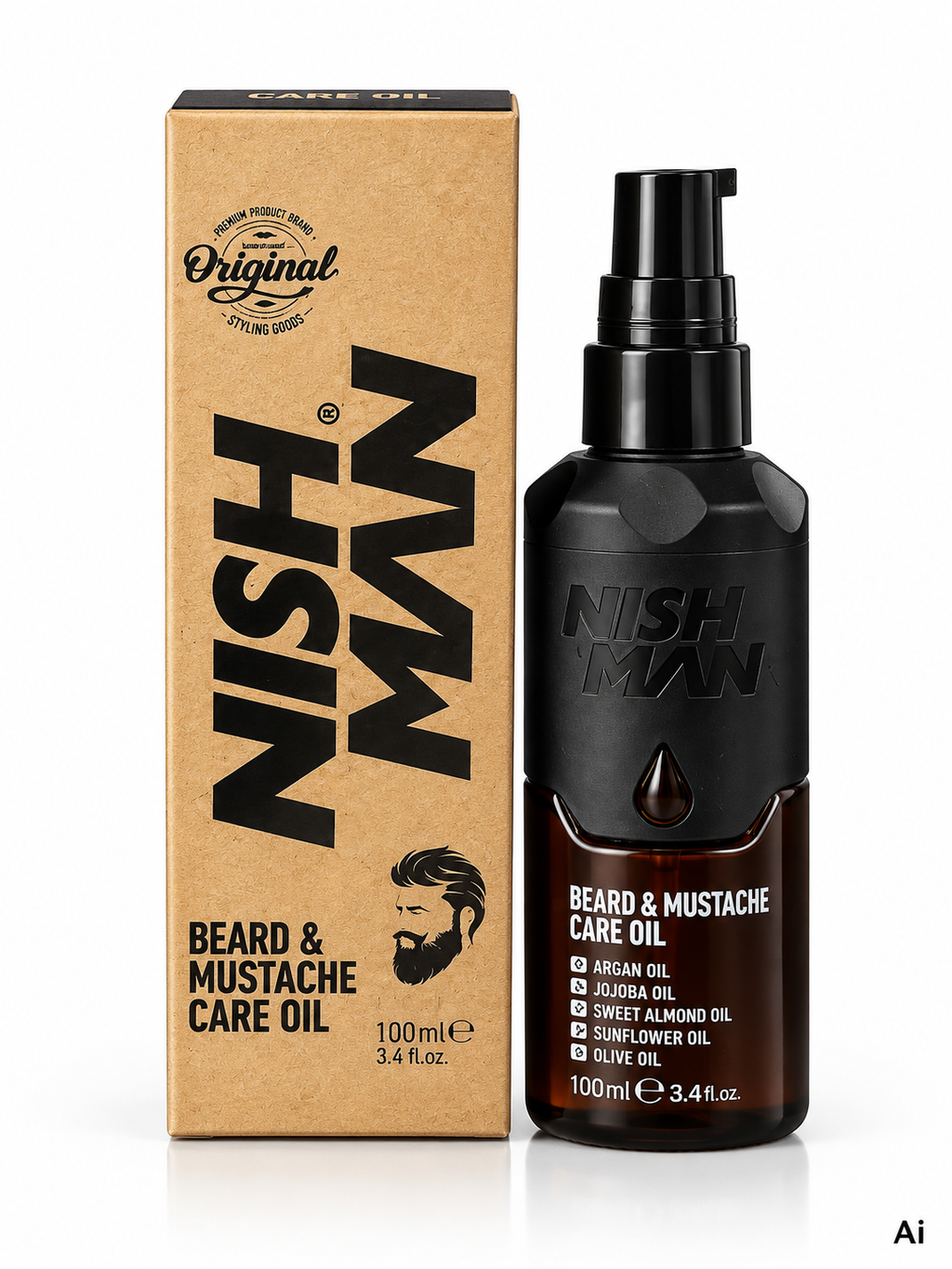 NISHMAN Beard & Mustache Care Oil – 100 ml