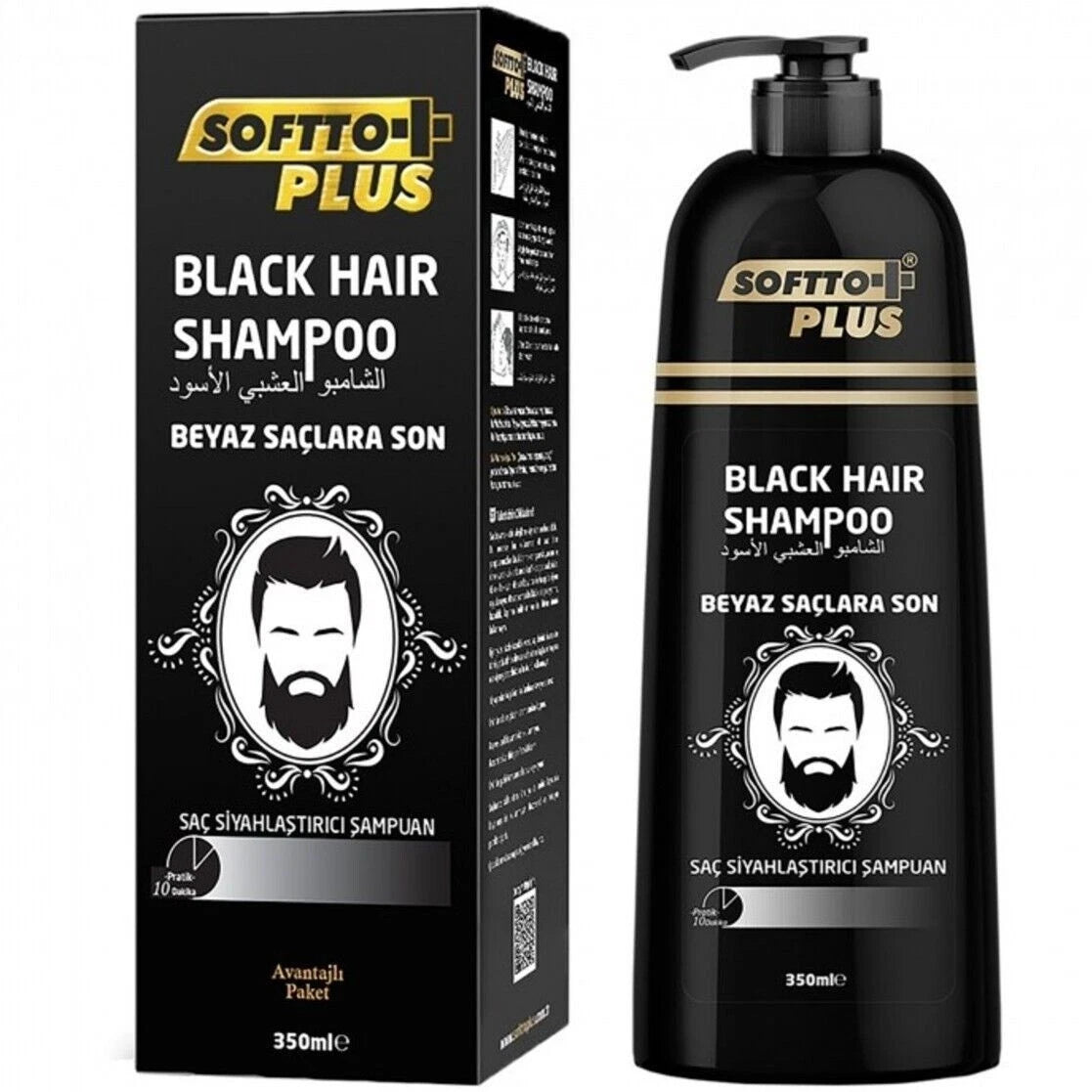 Coloriertes Shampoo für Schwarzes Haar 350 ml